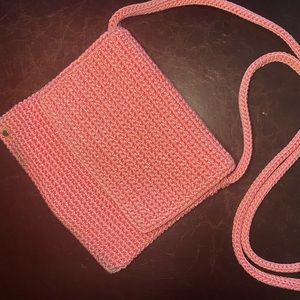 The Sak Pink crotchet crossbody purse
